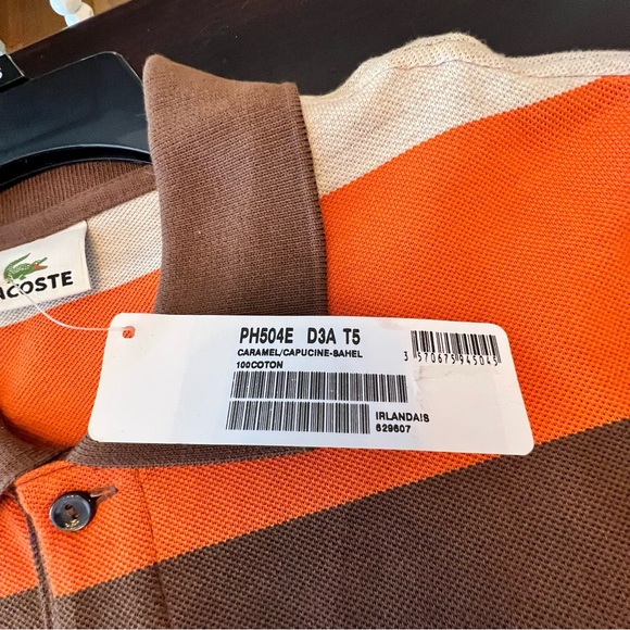 NWT Vintage 80s Lacoste long-sleeve men’s polo rugby shirt size 40/Medium - Picture 10 of 10